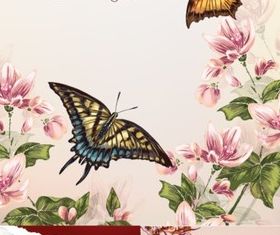 romantic spring background vector