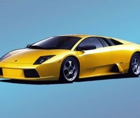 Yellow Lamborghini vector