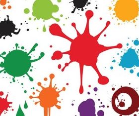 Colorful Spray Blots vector