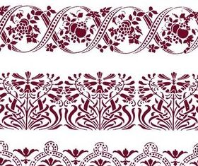 Floral Ribbons vectors graphic