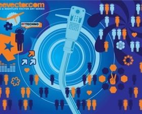 Techno vector design