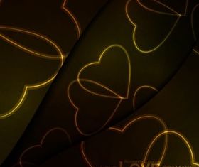 Beautiful heart-shaped pattern background vector