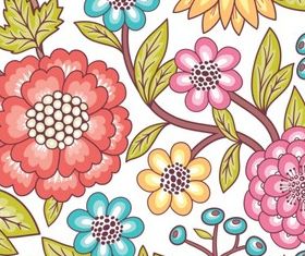 Floral pattern 1 set vector