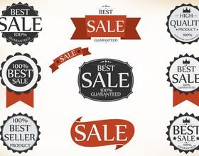 Sale labels 1 vector graphic