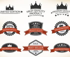 Sale labels 5 set vector