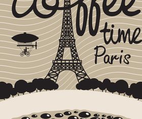 coffee and building background 2 set vector