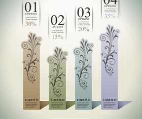 Vintage number background 1 vector set