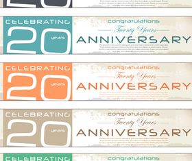 Anniversary banner 3 vector
