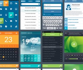 Web and Mobile App vector material