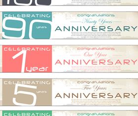 Anniversary banner 1 vector