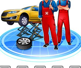 Auto mechanic vector