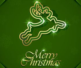 Green Christmas background 2 vector set