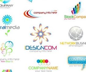 Stylish Company Logotypes art vector design