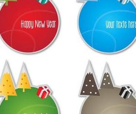 Christmas Trees Elements vector graphic