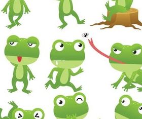 Cartoon Frogs free vectors
