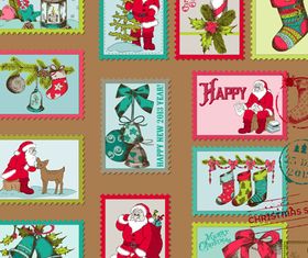 Christmas stamp vectors material