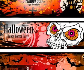 halloween banner vector