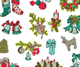 Christmas elements 3 vector