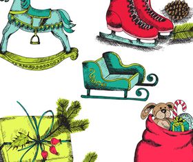 Christmas elements 5 vector