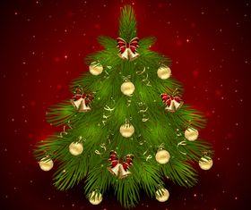 Christmas tree background vector