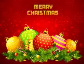 Christmas ball background vector