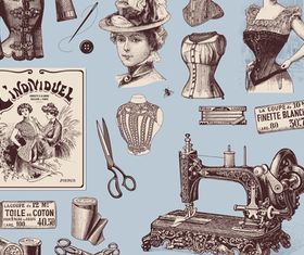 Vintage elements 3 vector graphics
