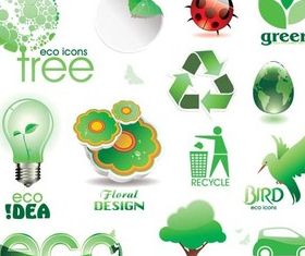 Stylish Eco Logotypes Illustration vector