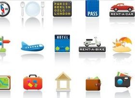 Travel Icons free vector
