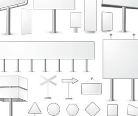 Different White Billboards vector