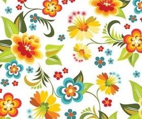 Flower Retro Patterns vector graphic
