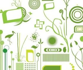 Green Elements graphic vector