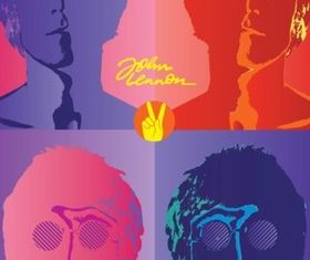 John Lennon Poster Illustration vector