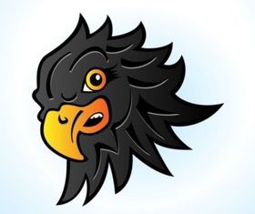 Hawk Head Cartoon vectors material
