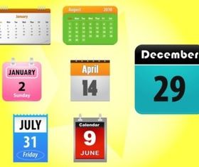 Calendar Icons Vector