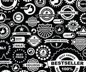 White Shopping Labels Vector