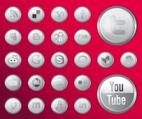 Shiny Social MediIcons Vector set