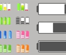 Battery Life Icons vector material