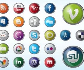 Glossy Website Icons vectors