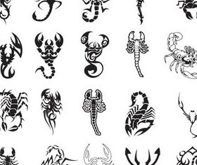 Tattoos Scorpions vector