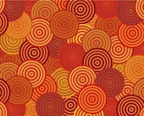 Retro circular pattern background vectors