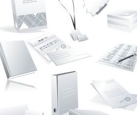 Different Office Things vector