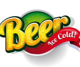 Beer label Illustration vector