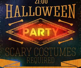 Halloween Invitation cards vectors material