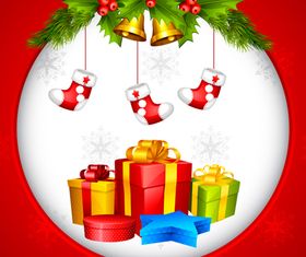 Christmas gift background vectors