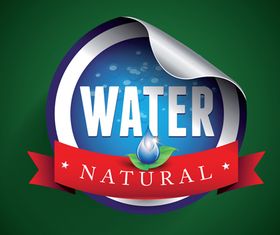 Ribbons sticker 3 vector set