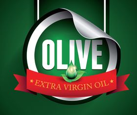 Ribbons sticker 4 vector set