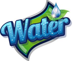 Water label set vector
