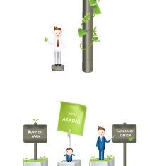 Billboard and People design vectors