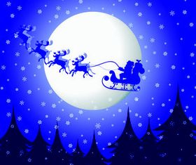 Christmas night background vector