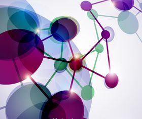 Abstract molecular background vector